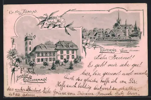 AK Payerne /Vaud, Institut Guillermaux, Le Pont