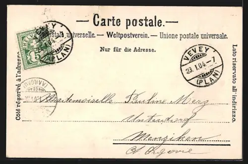 AK Vevey, Place et Hotel des Trois Rois