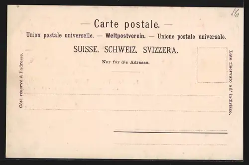 Lithographie St. Gallen, Kuranstalt auf der Waid, Bes. Dr. med. Dock und Frau Wwe. Fischer-Dock