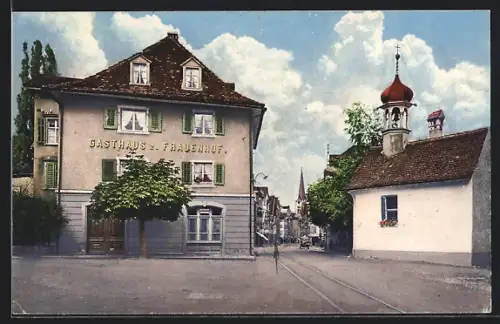 AK Altstätten, Gasthaus zum Frauenhof und Frauenhofkapelle