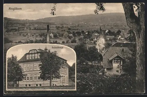 AK Anglikon, Schulhaus und Gesamtansicht