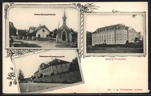 AK Lanzenkirchen, Klein-Wolkersdorf, Schloss Frohsdorf und Mädchen-Klosterschule