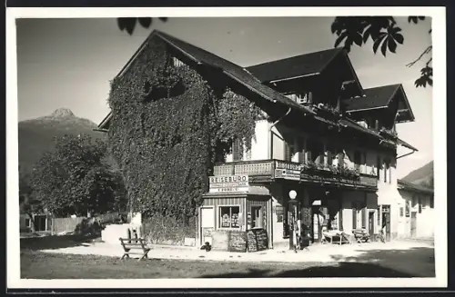 AK Ehrwald, Reisebüro Ehrwald Zugspitzbahn, Kirchplatz 113, F. Pohl u. Co.