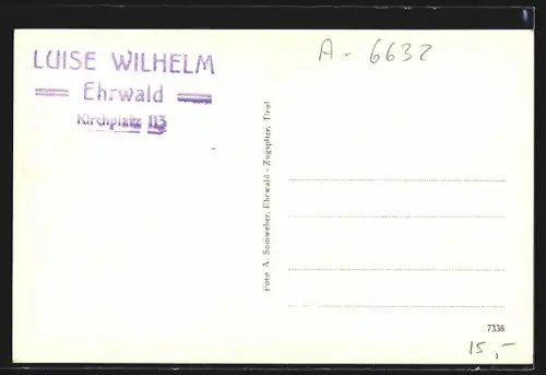 AK Ehrwald, Reisebüro Ehrwald Zugspitzbahn, Kirchplatz 113, F. Pohl u. Co.