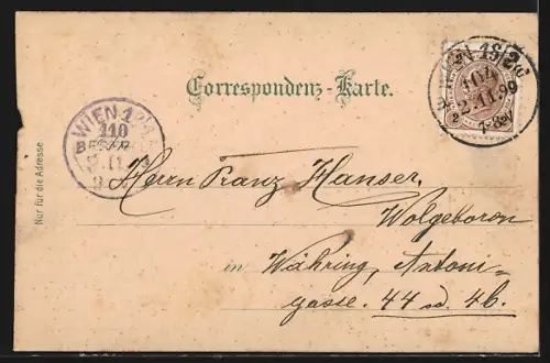 Lithographie Wien, Hütteldorf, Kirche, Mariabrunn, Ortsansicht
