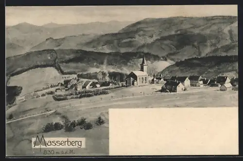 AK Masserberg, Ansicht des Ortes mit Kirche