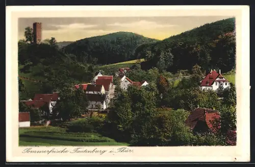 AK Tautenburg i. Thür., Ortsansicht im Sommer