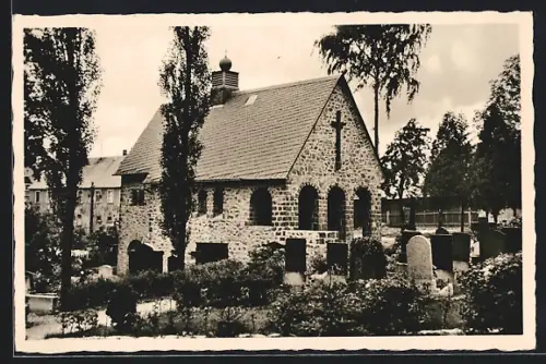 AK Lichtenberg / Ofr., Neue Friedhofshalle