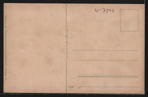 AK Karlsruhe, Blick in die Kaiserstrasse