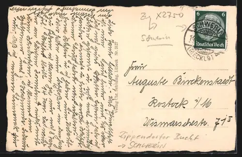 AK Schwerin-Zippendorf, Zippendorfer Bucht vom Kurpark aus