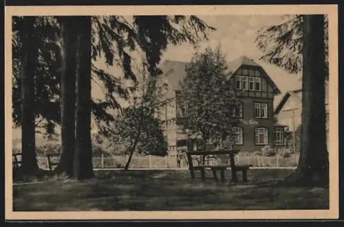 AK Oberhof /Thür., Hotel-Fremdenheim Clara, Inh. Edgar Jesse