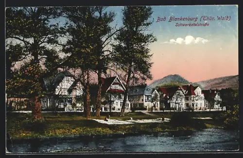 AK Bad Blankenburg /Thür. Wald, Schwarzatalstrasse