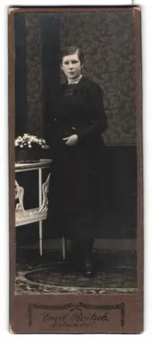 Fotografie Emil Roitsch, Eibau i. S., Elegante Dame im Studio
