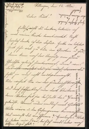 Künstler-AK Engel über einem Ort, Gedicht Von Oben von Luise Rolf