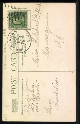 Künstler-AK Kleines Mädchen mit Osterküken und Hennen, Easter Greetings