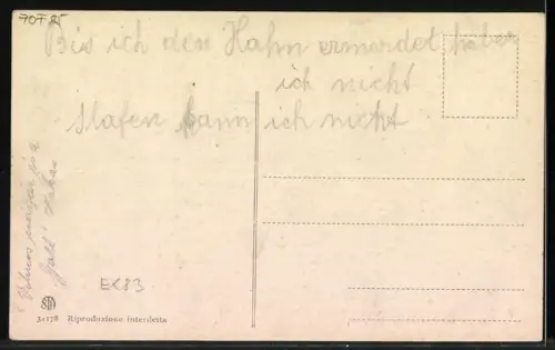 Künstler-AK Propaganda Entente, Kaiser Wilhelm II. fürchtet sich vor dem gallischen Hahn