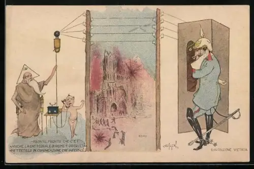 AK Reims, Pronto, pronto che c`e ? Anche la cattedrale di Reims è distrutta