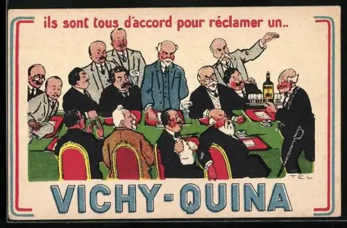 Künstler-AK Société du Vichy-Quina, Charenton, Reklame Alkohol