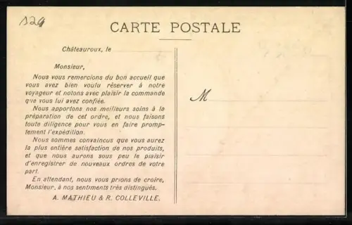 AK Encaustique Diamir, A. Mathieu et. R. Colleville, Les echantillons de la collection, Reklame