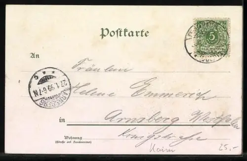 Lithographie Kaiser Wilhelm II. in Uniform mit Pickelhaube und Orden