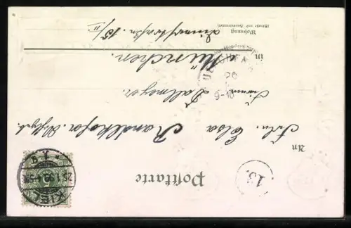 Lithographie Treu zu Kaiser und Reich, Kaiser Wilhelm II. in Uniform