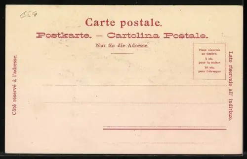 Lithographie Wildkirchli, Chocolat Suchard, Paar beim Picknick