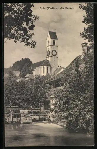 AK Suhr, Blick von der Suhre zur Kirche