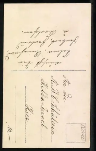 Foto-AK HB Nr. 9931/2: Kleines Mädchen mit Abakus und Schultüte