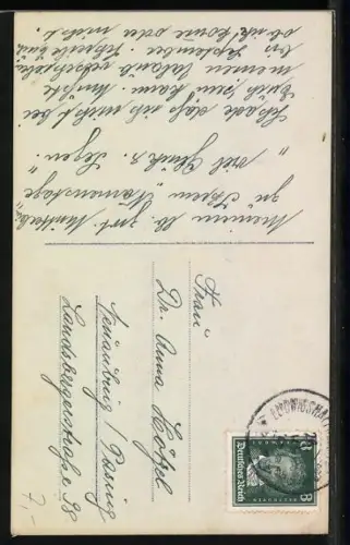 Foto-AK HB Nr. 9814/2: Kleines Kind hält einen Strauss bunter Rosen im Arm