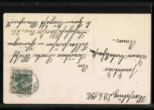 Foto-AK HB Nr. 06881/2: Drei Damen unter einem Baum in voller Blüte