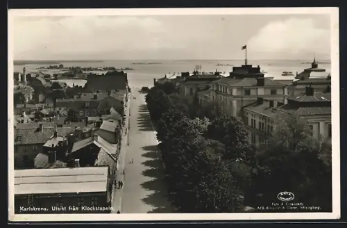 AK Karlskrona, Utsikt fran Klockstapeln