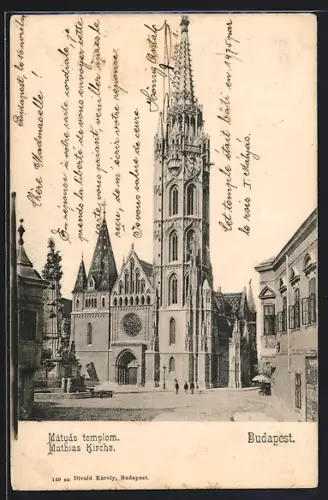 AK Budapest, Blick auf die Mathias-Kirche