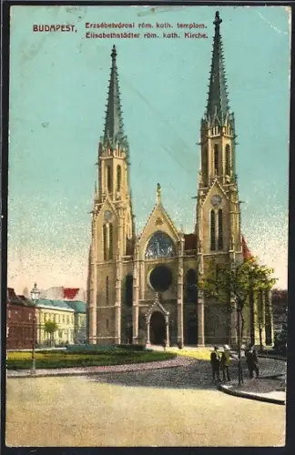 AK Budapest, Elisabethstädter röm. kath. Kirche