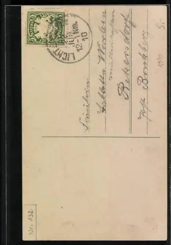 Foto-AK BNK Nr. 33096/6: Zwei Mädchen mit einem Blumenkorb, Geburtstagsgruss