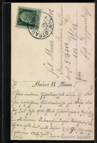 Foto-AK BNK Nr. 33756/6: Kleiner Junge mit Hufeisen, Kalender