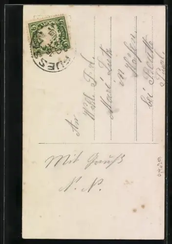 Foto-AK BNK Nr. 33539/3: Mann und Frau mit Schirm