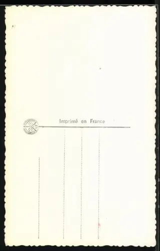 Foto-AK A. Noyer Nr. 1604: Kleines Mädchen mit Hufeisen und Rosenkorb