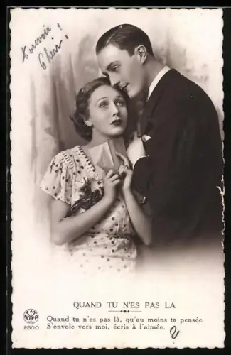 Foto-AK A. Noyer Nr. 2800: Quand tu n`es pas la