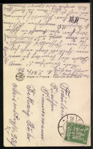 Foto-AK A. Noyer Nr. 4090: Mädchen mit Pferd