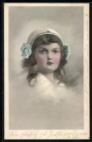 Künstler-AK H. Christ Nr. 194: Mädchen im Pelzmantel