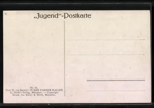 Künstler-AK Paris, In den Pariser Hallen
