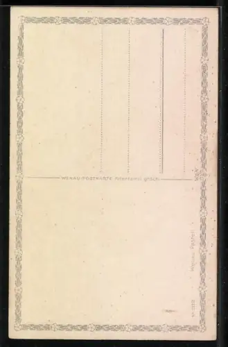 AK Neujahr, Älteres Paar auf dem Weg zur Kirche