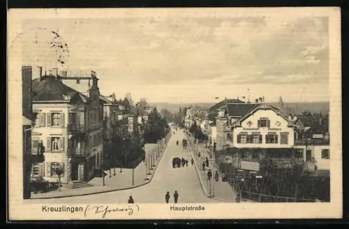 AK Kreuzlingen, Blick auf die Hauptstrasse