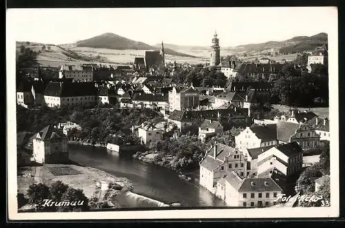 AK Krumau / Cesky Krumlov, Blick auf den Ort
