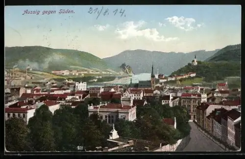 AK Aussig / Usti, Teilansicht