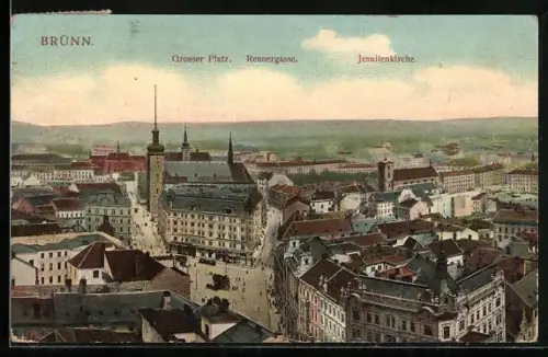 AK Brünn / Brno, Velké námesti, Jezuitský kostel