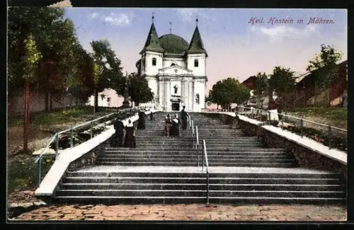 AK St. Hostein, Teilansicht mit Kirche