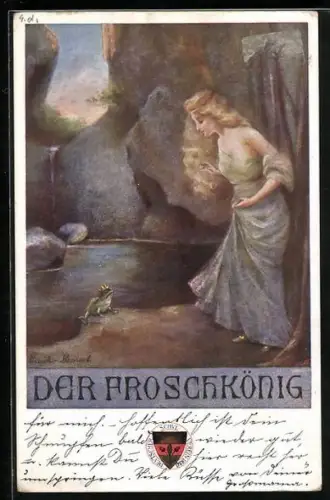 AK Deutscher Schulverein Nr. 58: Deutsche Märchen Nr. 2, Der Froschkönig