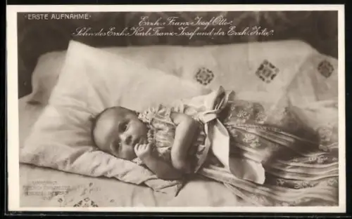 AK Erzherzog Franz Josef Otto, erste Aufnahme