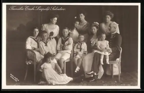 AK Familie Erzherzog Leopold Salvator von Österreich